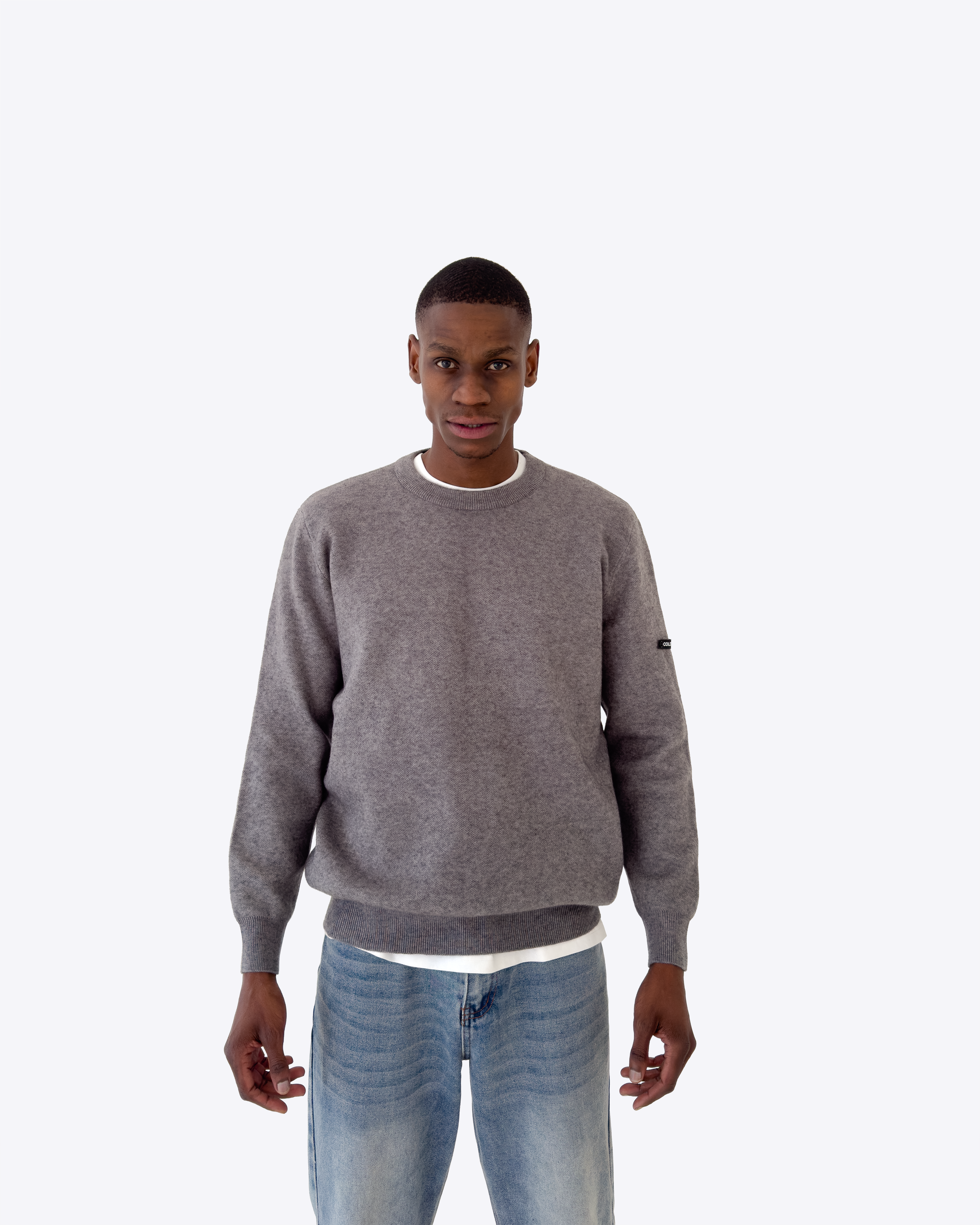 Grey Terrain Knitted Crewneck