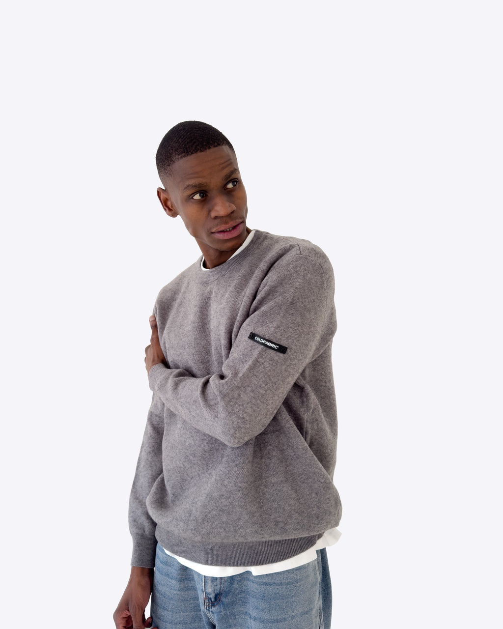 Grey Terrain Knitted Crewneck